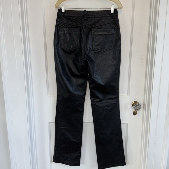Harley Davidson Black leather pants. SZ 8 w/33" inseam. Great condition - Picture 5 of 6